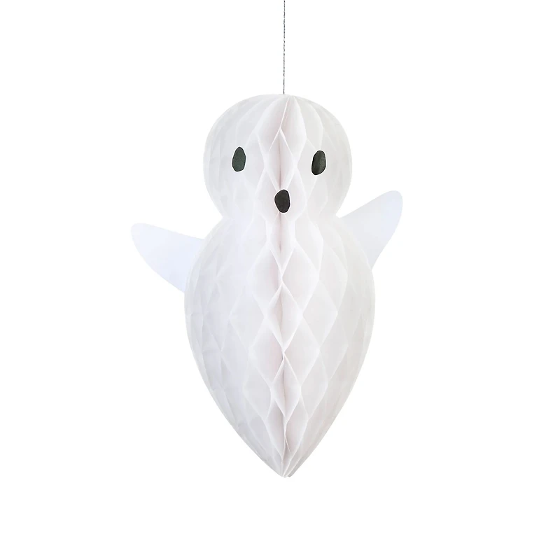 Décorations de fantômes suspendues en papier alvéolé (x 6)