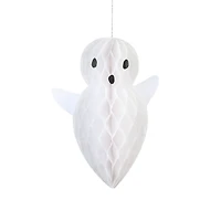 Décorations de fantômes suspendues en papier alvéolé (x 6)