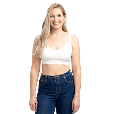 White Seamless Nursing Bra