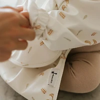 Bavoir Manches Longues Pochette intégrée 6-24mois - Tartine/Avocat