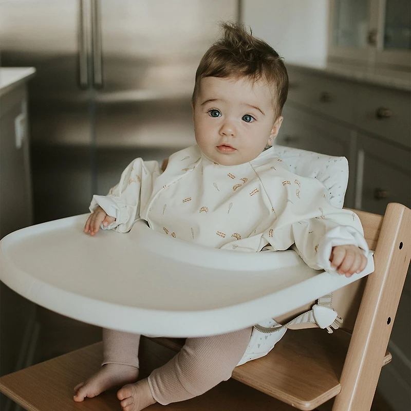 Long-sleeved Bib with integrated pocket 6-24m - Breakfast 