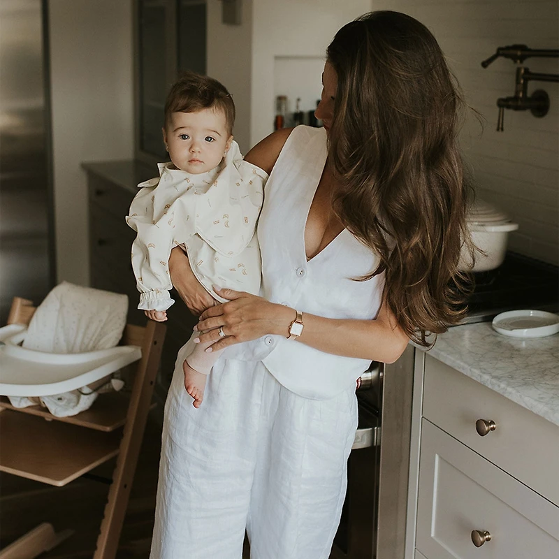 Long-sleeved Bib with integrated pocket 6-24m - Breakfast 