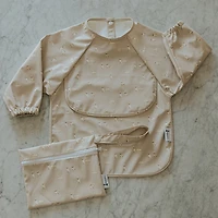 Long-sleeved Bib with integrated pocket 6-24m -Dogs