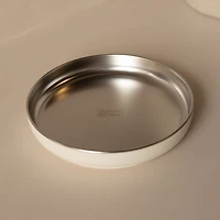 Assiette Stainless/silicone - Blanc Crème