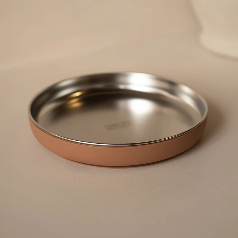Assiette Stainless/silicone - Caramel