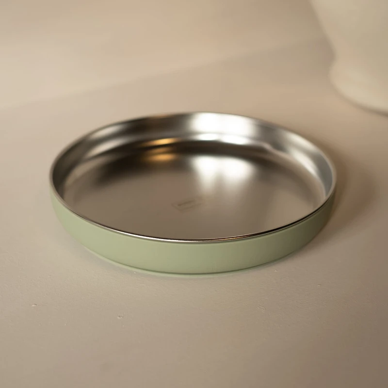 Assiette Stainless/silicone - Vert