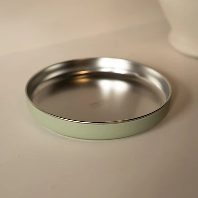 Assiette Stainless/silicone - Vert