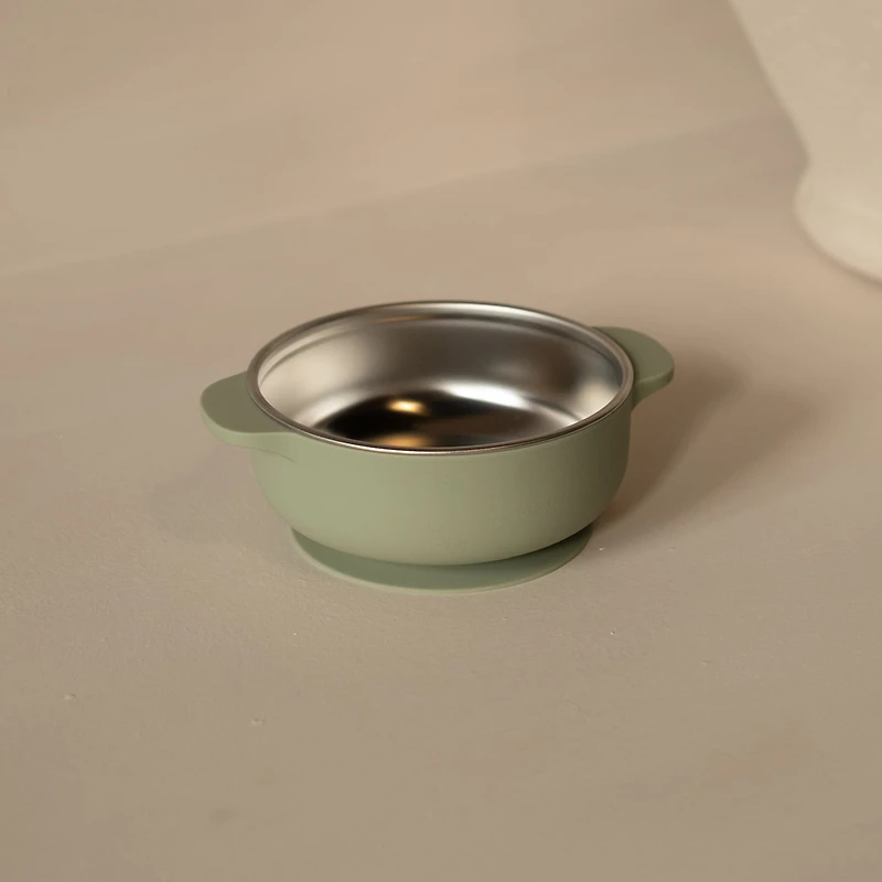 Bol Stainless/silicone - Vert
