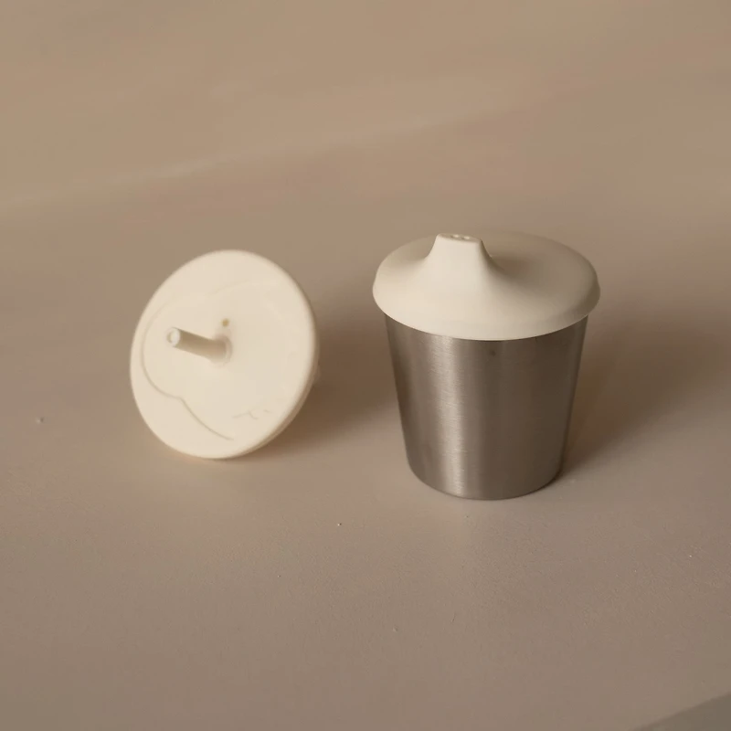 Gobelet 2en1 Stainless/Silicone - Crème