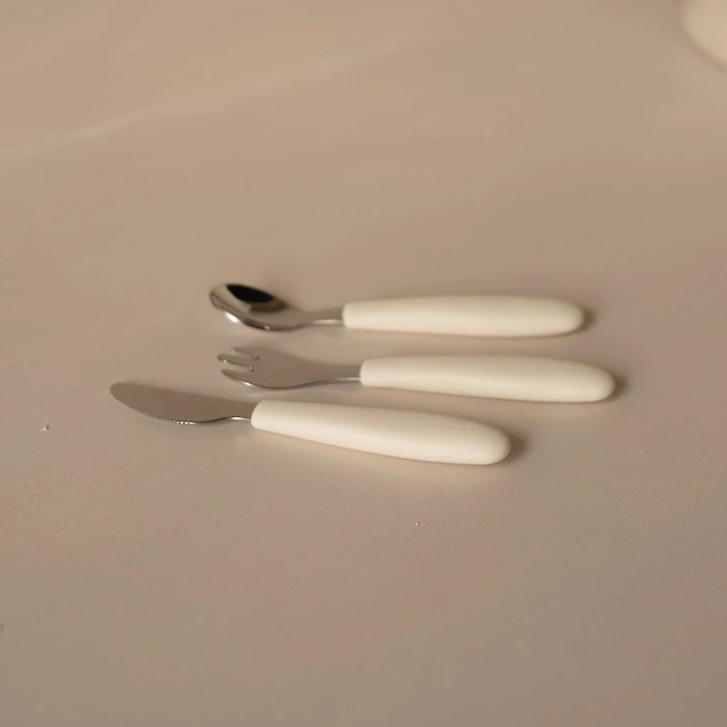 Ensemble(3) Ustensiles - Blanc Crème