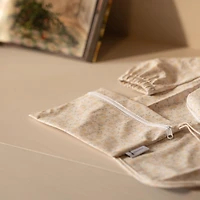 Bavoir Manche Longue Poche Intégrée  6-24m - Fleurs Jaune