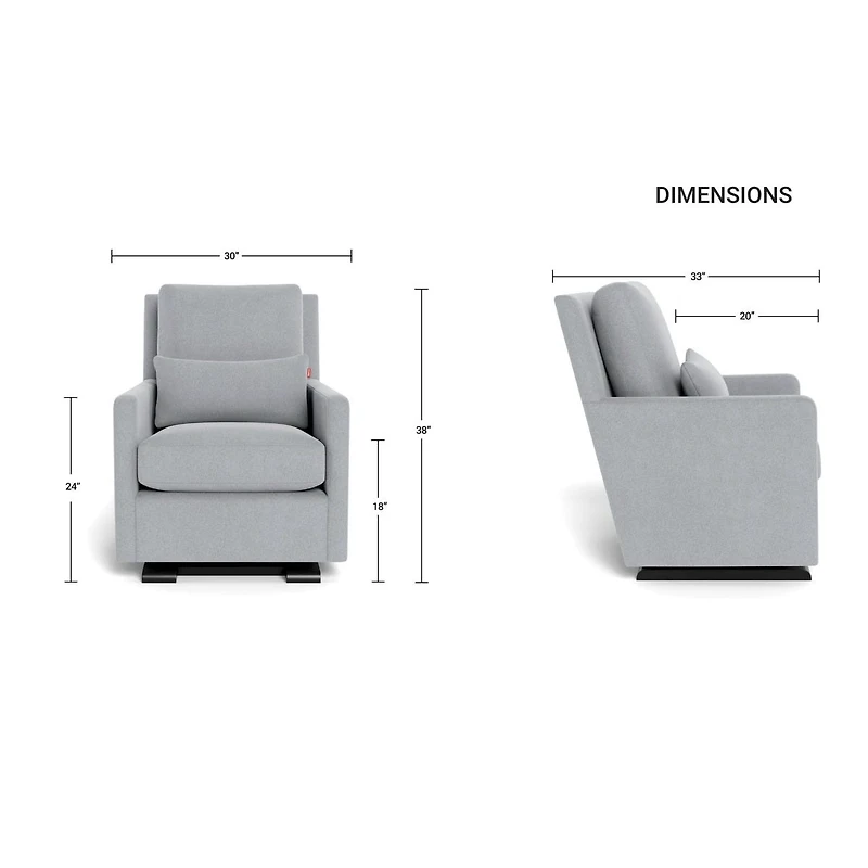 Fauteuil Berçant Como - Noyer / Dune