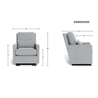 Fauteuil Berçant Como - Noyer / Dune