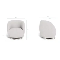 Gem Rocking and Swivel Glider - Fog Grey / Steel