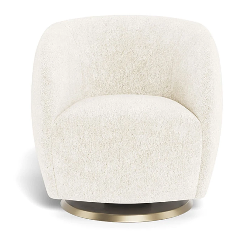 Gem Rocking and Swivel Glider - Sheepskin / Gold