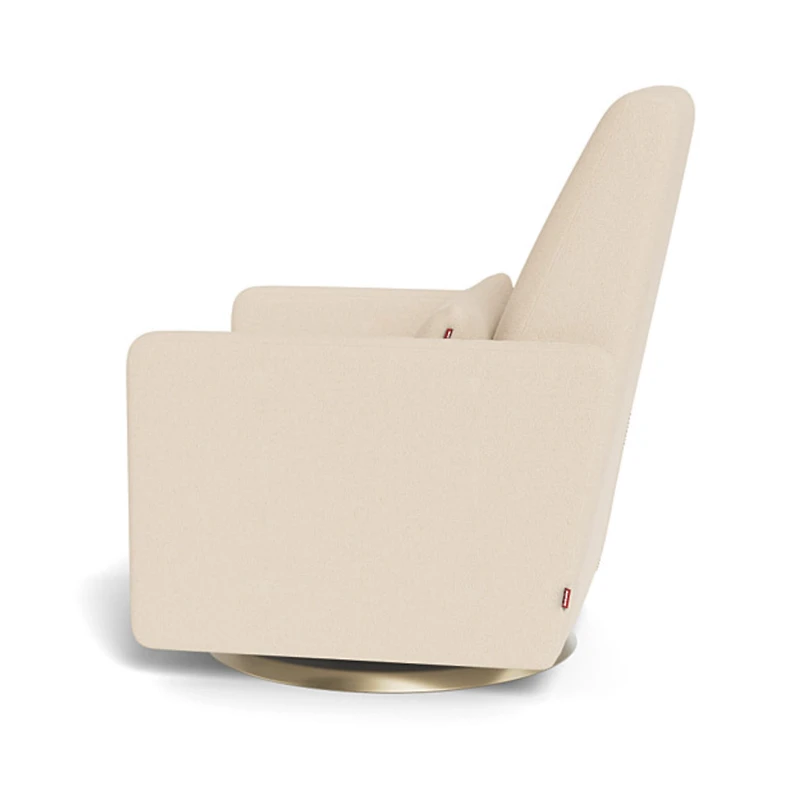 Fauteuil Pivotant Berçant et Inclinable Grano - Biscuit / Or