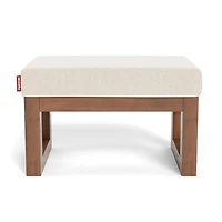 Joya Ottoman - Sand / Walnut