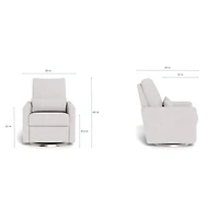 Matera Rocking, Swivel and Reclining Armchair - Dune / Steel