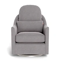 Nessa Rocking and Swivel Glider - Pebble / Steel