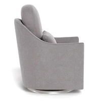 Nessa Rocking and Swivel Glider - Pebble / Steel