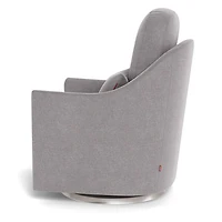 Nessa Rocking and Swivel Glider - Pebble / Steel