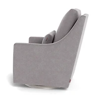Fauteuil Berçant et Pivotant Vera - Pebble Gris / Argent