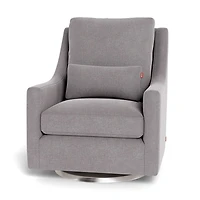 Fauteuil Berçant et Pivotant Vera - Pebble Gris / Argent