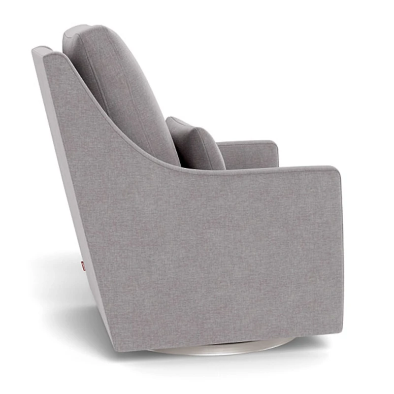 Fauteuil Berçant et Pivotant Vera - Pebble Gris / Argent