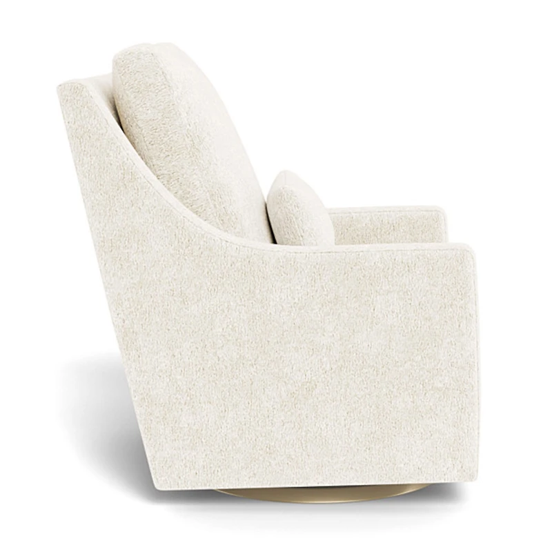 Vera Rocking and Swivel Chair - White Faux Sheepskin / Gold