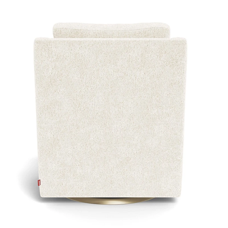 Vera Rocking and Swivel Chair - White Faux Sheepskin / Gold