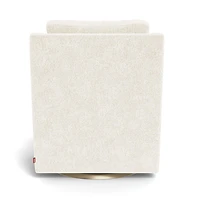 Vera Rocking and Swivel Chair - White Faux Sheepskin / Gold