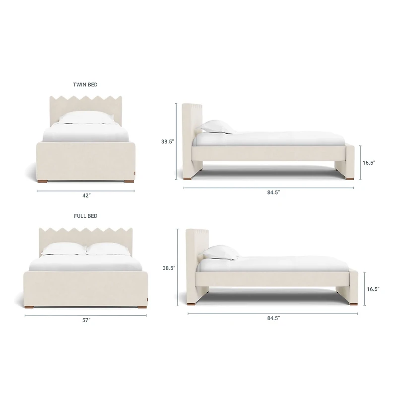 Ziggy Full Bed - Coastal Cream