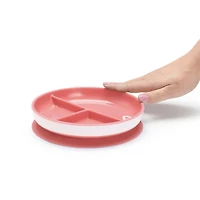 Assiette à Compartiment Ventouse - Rose
