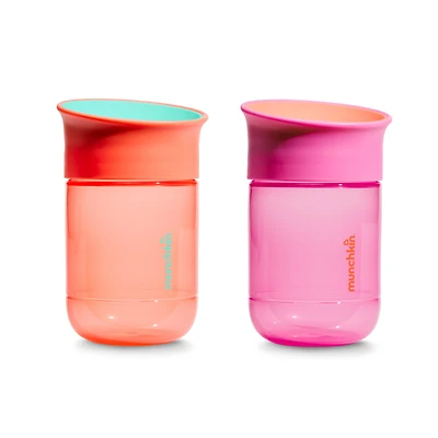 Miracle 360° Cups 10 oz (2-Pack) - Coral/Purple