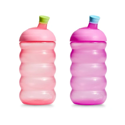Click Lock Bite-Proof Sippy Cups 10 oz (2-Pack) - Pink/Purple