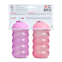 Click Lock Bite-Proof Sippy Cups 10 oz (2-Pack) - Pink/Purple