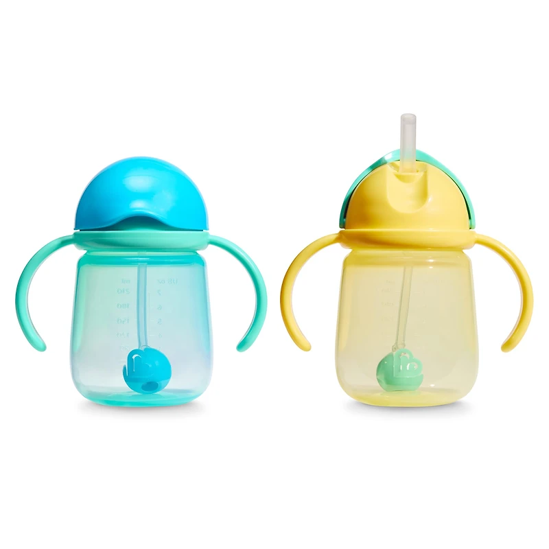 Any Angle Weighted Straw Trainer Cups 7 oz (2-Pack