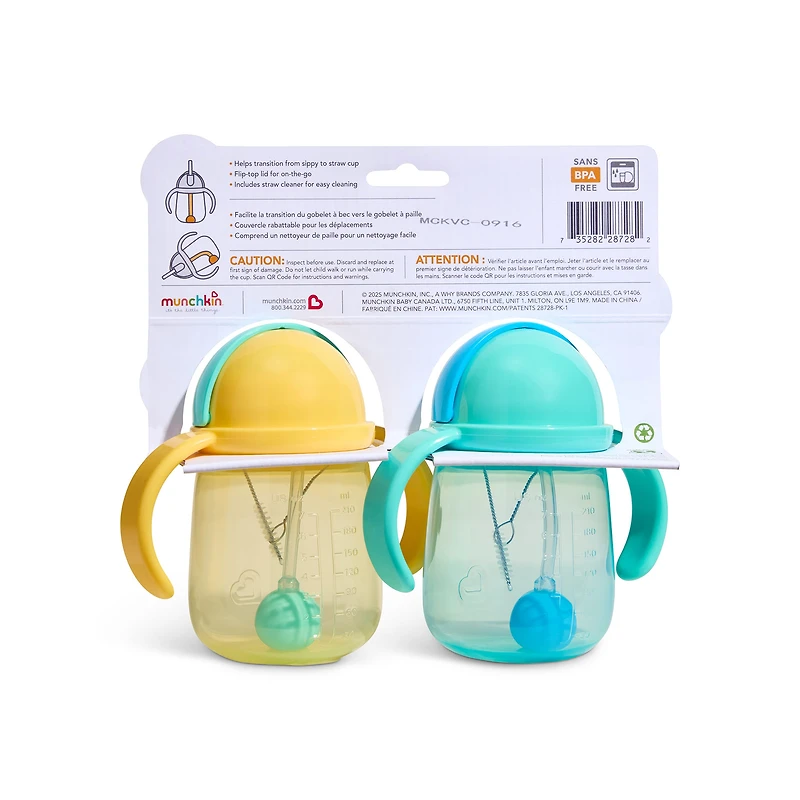 Any Angle Weighted Straw Trainer Cups 7 oz (2-Pack