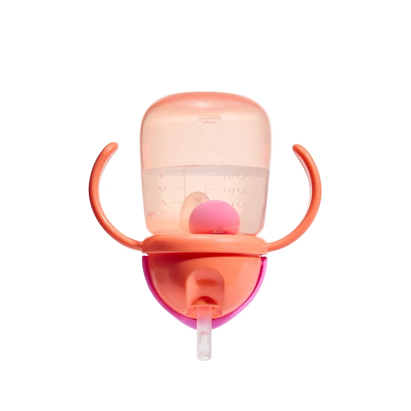 Any Angle Weighted Straw Trainer Cups 7 oz (2-Pack) - Coral/Mint