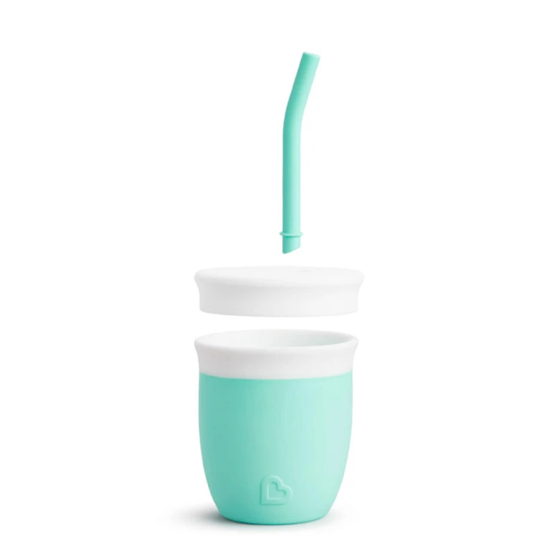 Training Silicone Cup with straw 4oz