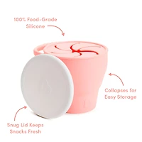 C’est Silicone!™ Snack Catcher with Lid - Coral 