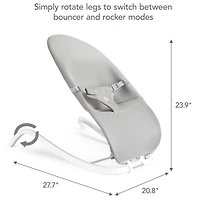 Spring 2-in-1 Bouncer & Rocker - Grey