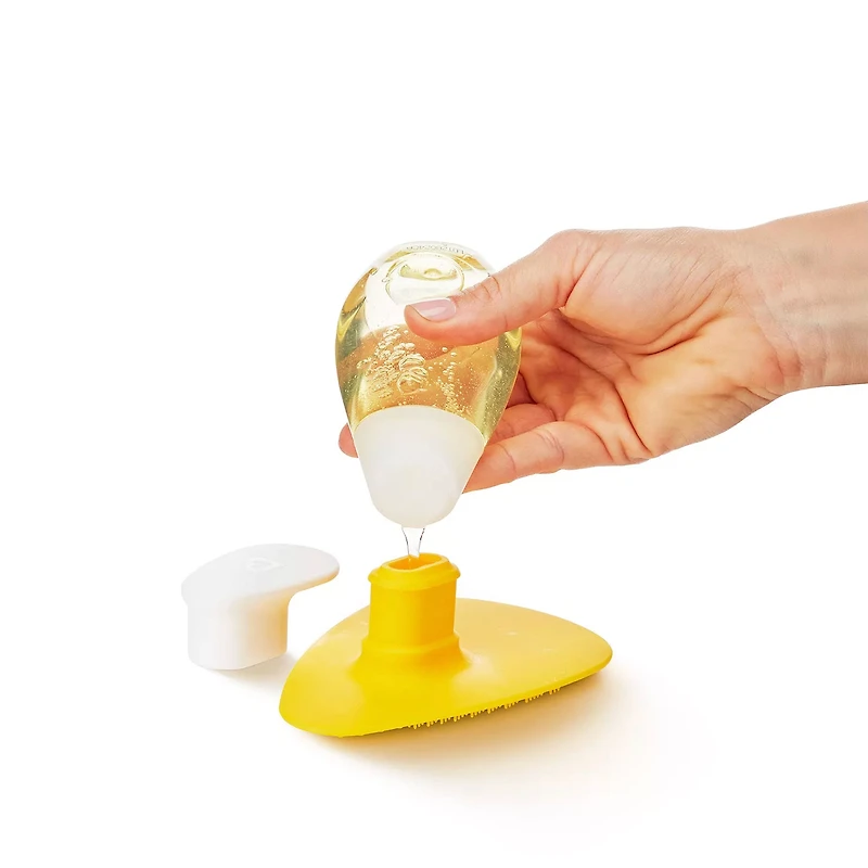 Squeeze & Scrub Silicone Brush with Soap Dispenser