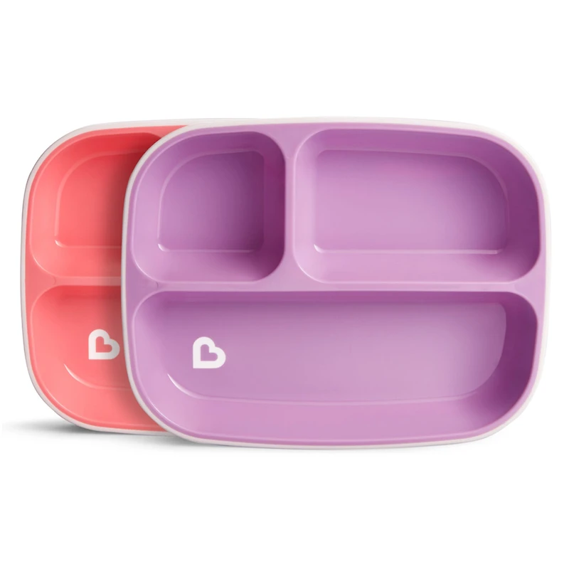 Splash Toddler Divided Plates - Pink/Purple