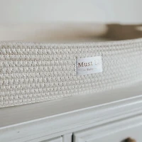 Panier à Langer en coton et Matelas - Meringue