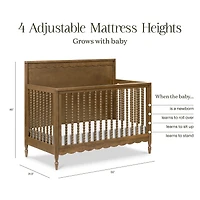 Ambrosia 4-in-1 Convertible Crib - Natural Walnut