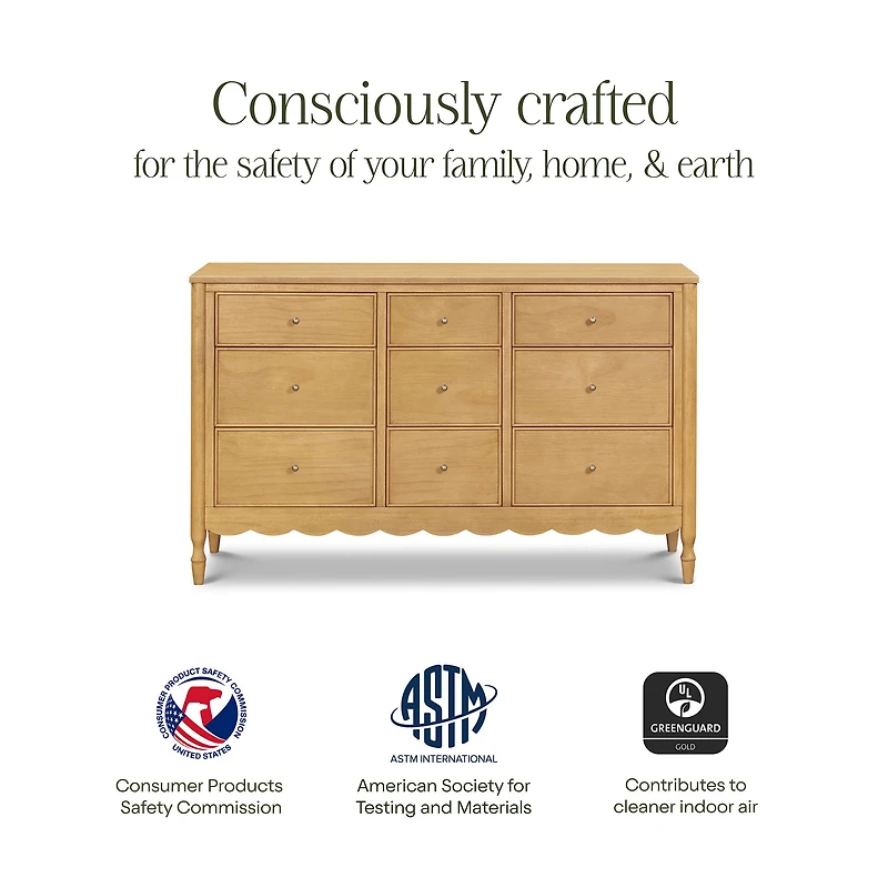 Ambrosia 9-Drawer Dresser - Honey