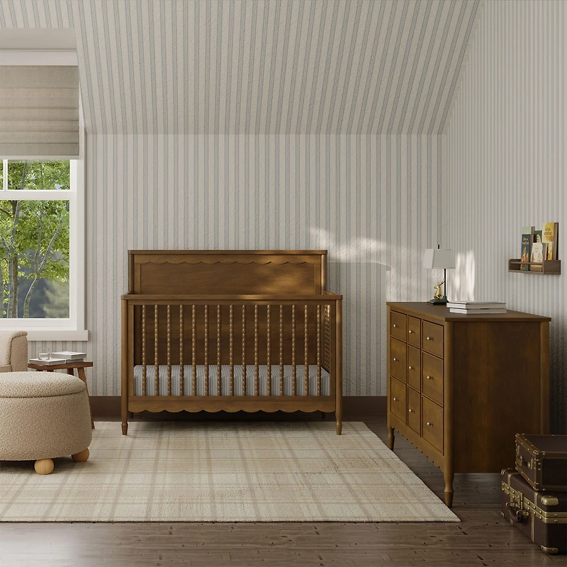 Commode 9 Tiroirs Ambrosia - Naturel Noyer