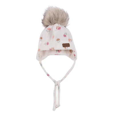 Flowers Fleece Beanie 12-24m