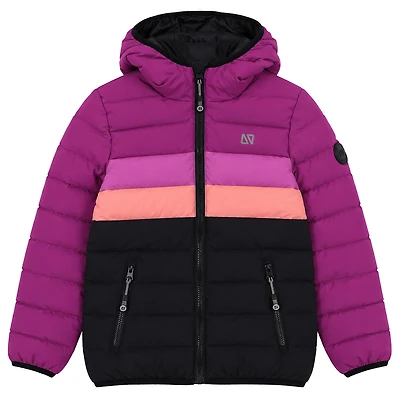 Manteau Matelassé Mauve 2-14ans